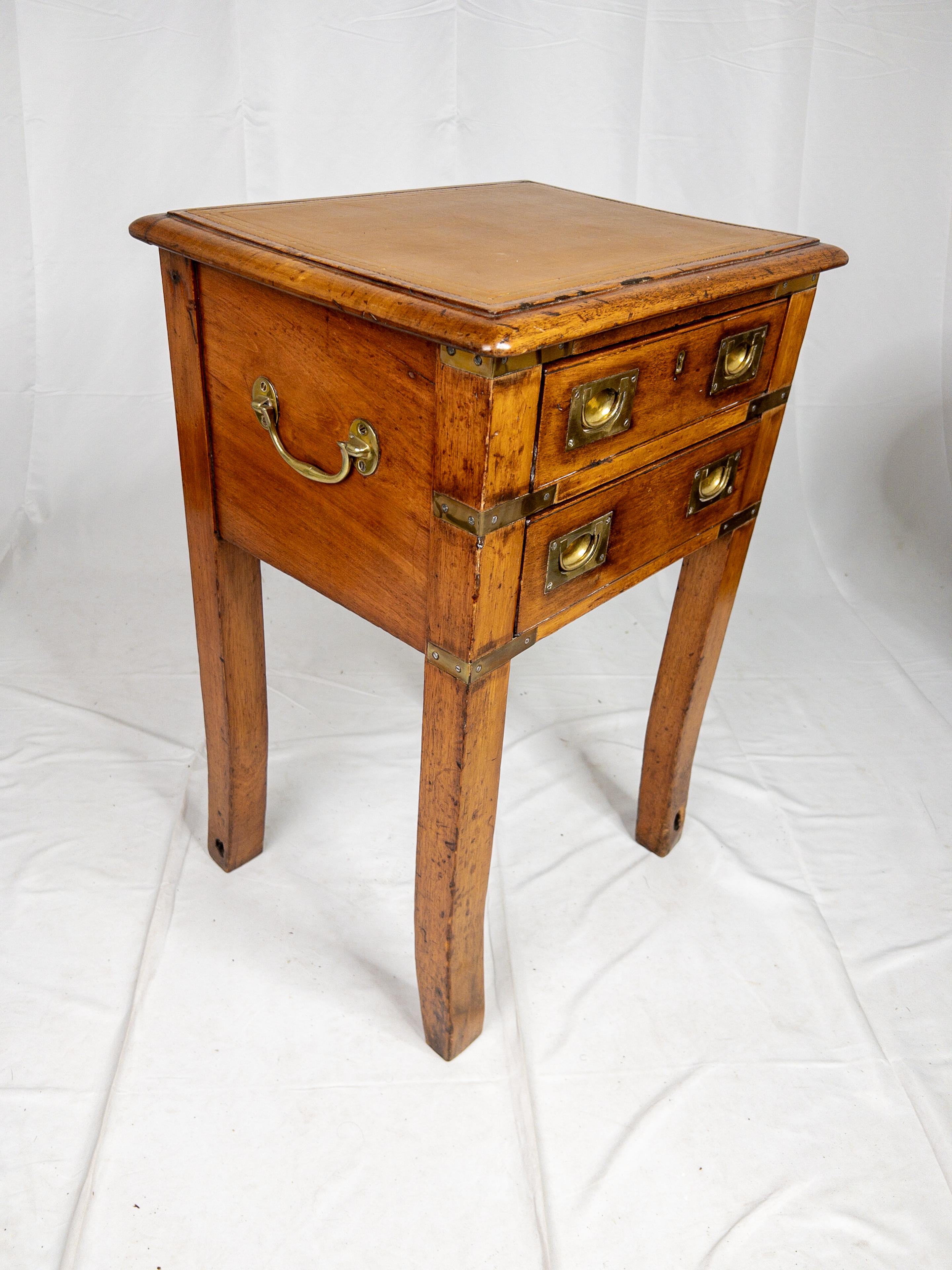 Rare 19th Century French Campaign Chest on Legs For Sale 4