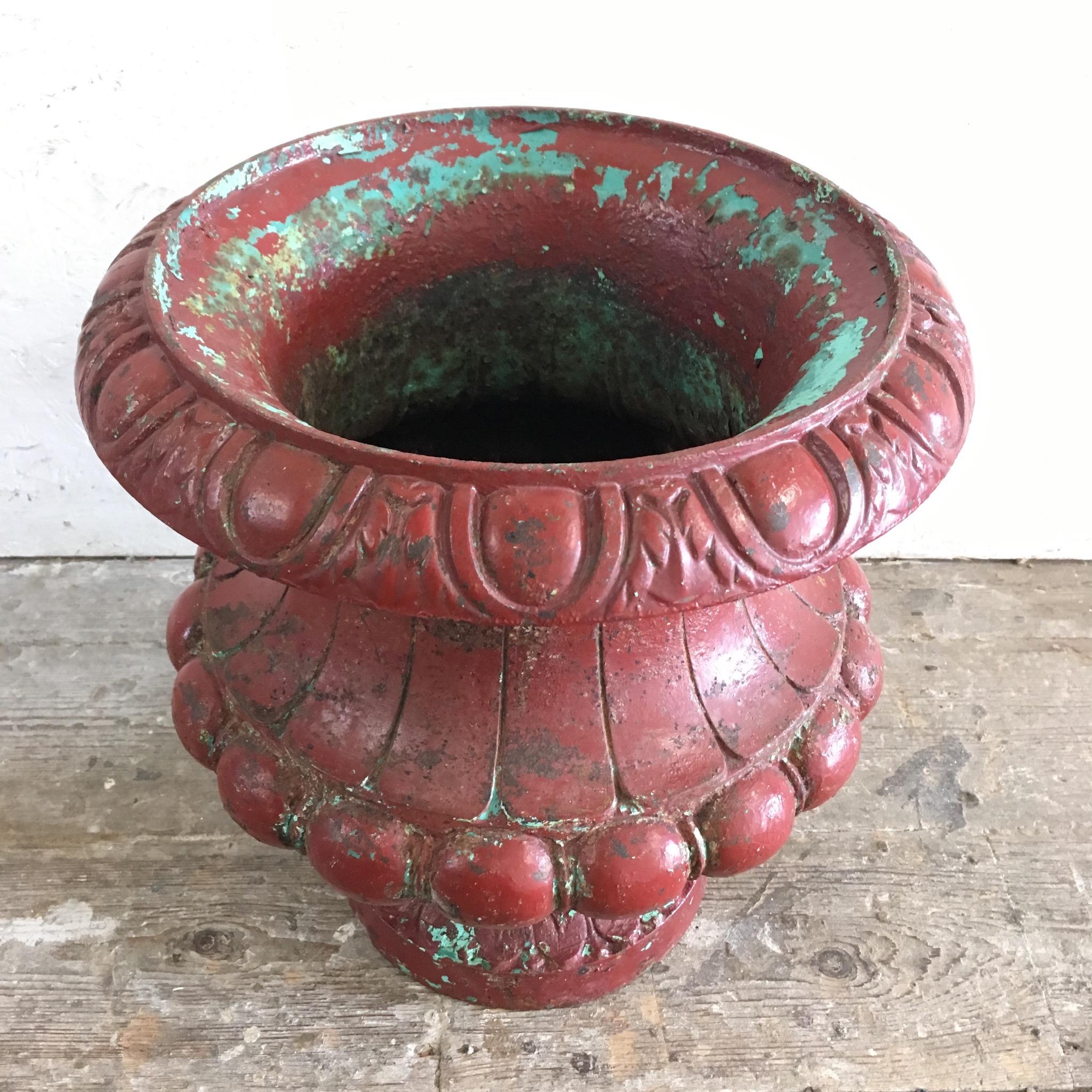 Rare 19th Century, French Cast Iron Urn 2