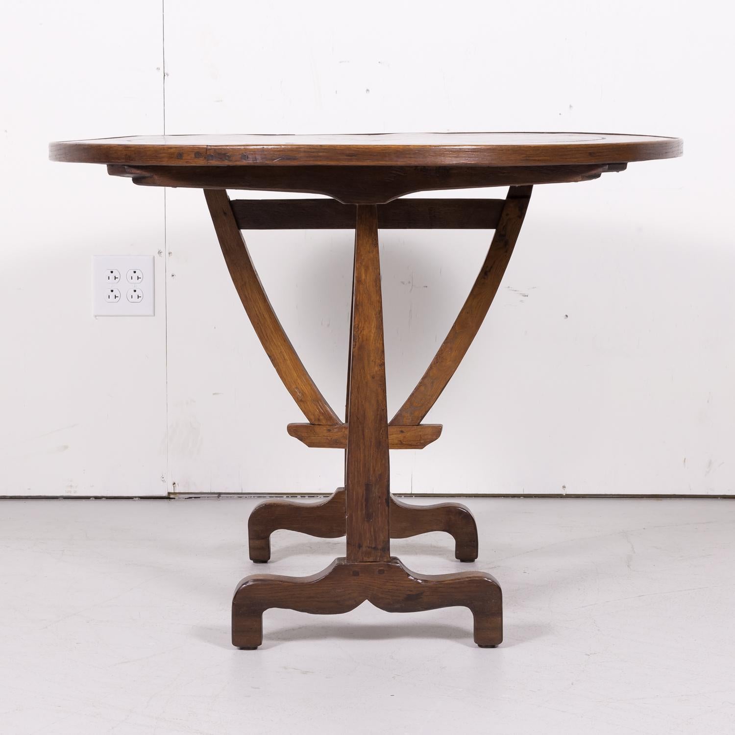 Rare 19th Century French Charles X Period Tilt-Top Wine Tasting or Vendage Table 2