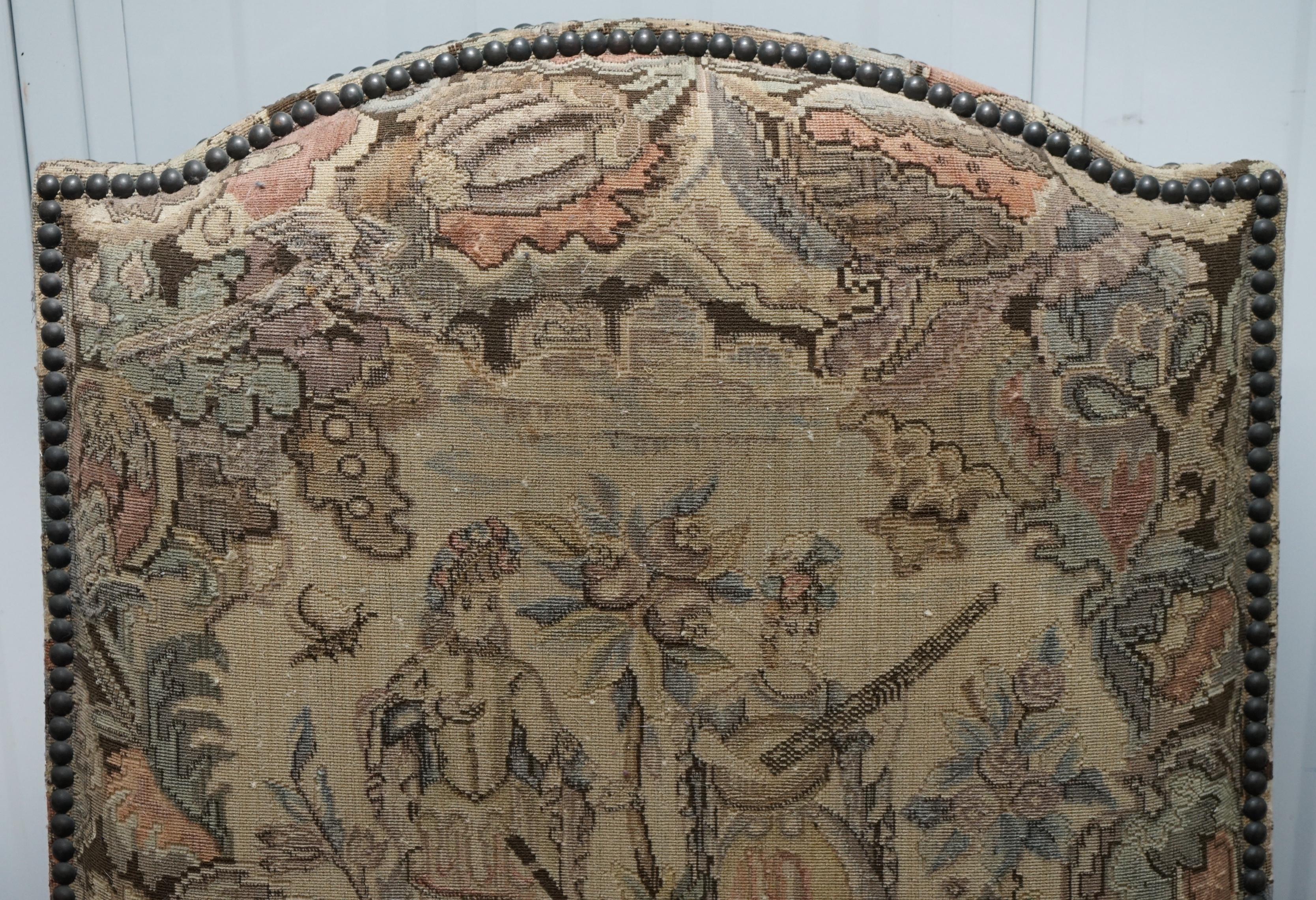 antique embroidered chair