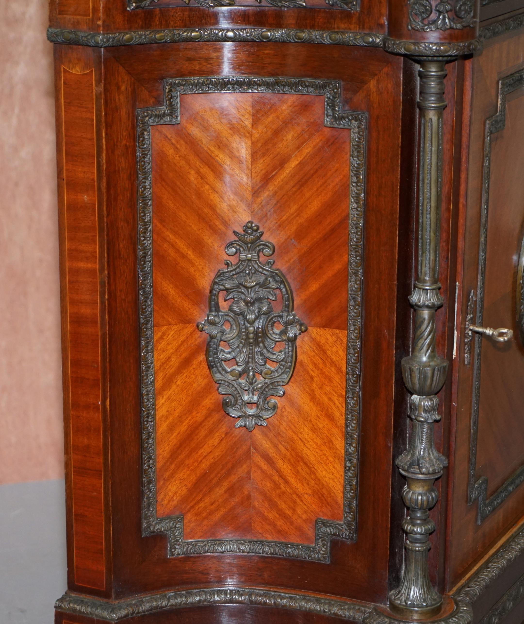 Rare 19th Century French Louis Walnut Sideboard Drawers Marble Top Bronze Mounts For Sale 12