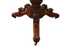 Rare 19th Century French Mahogany and Dish-Top Marble Guéridon Table