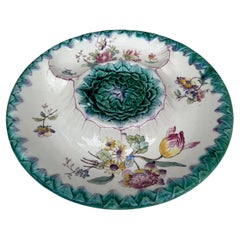 Rare 19th Century French Majolica Artichoke Plate Longchamp