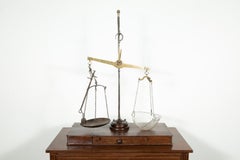 Rare 19th Century French Salt Scale with Walnut Base
