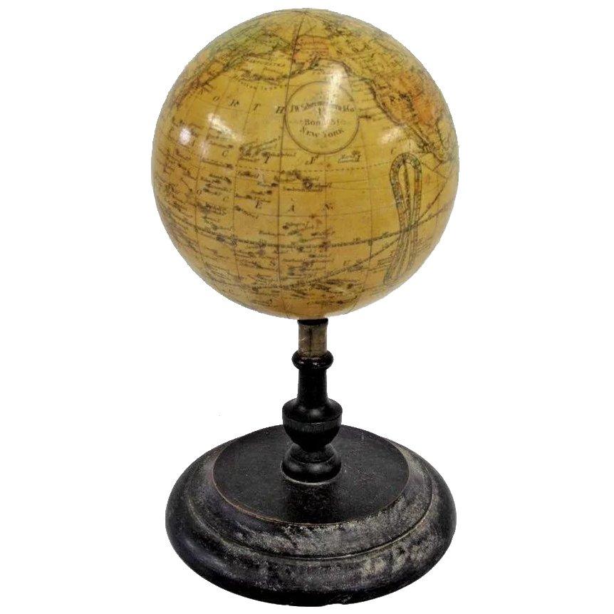 Rare 19th Century Globe, J.W. Schermerhorn & Co. 14 Bond St. New York circa 1867 For Sale