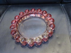 Rare 19TH Century Heavy Opalescent Cranberry Murano Bowl Dish