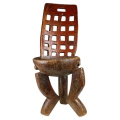 Antique Rare 19th Century High-Backed Ethiopian Chair With Wonderful 'Dancing' Form