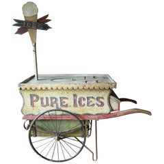 Rare 19th Century Ice Cream Cart