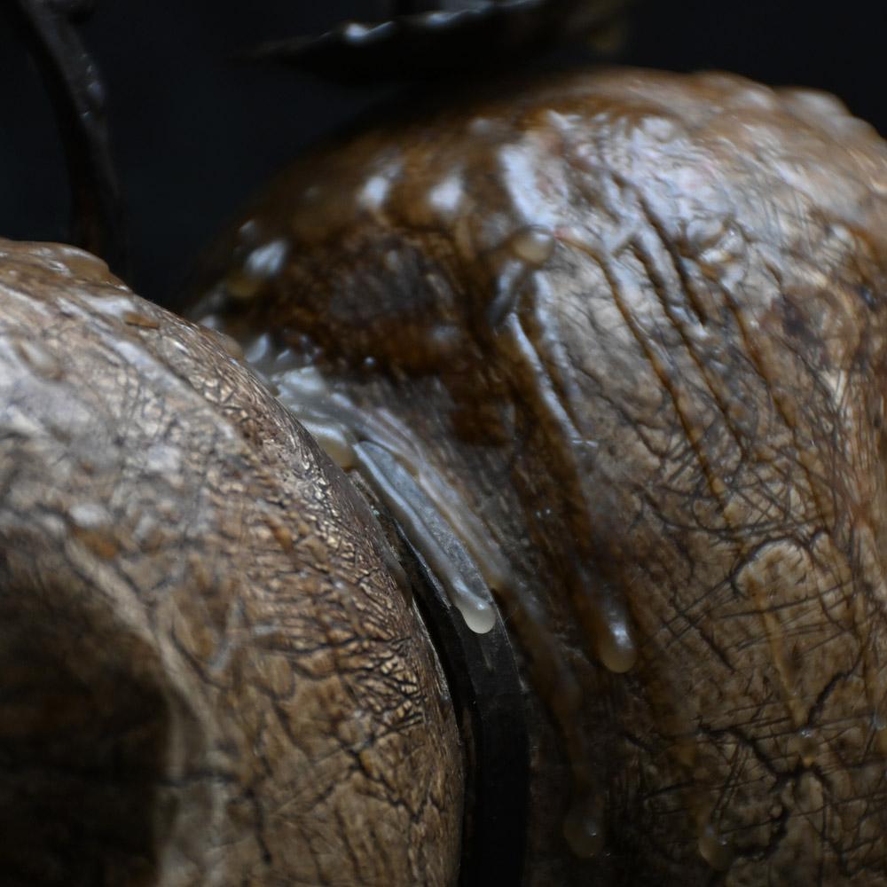 Rare bougeoir Memento Mori italien du 19e siècle sculpté à la main en vente 4