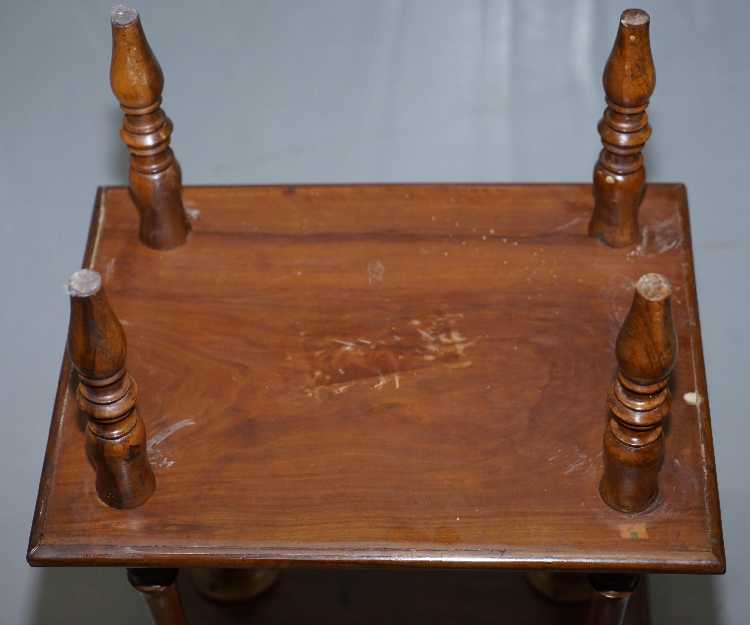 Rare 19th Century Italian Side Lamp Table Marquetry Inlaid Dancers to the Top For Sale 14