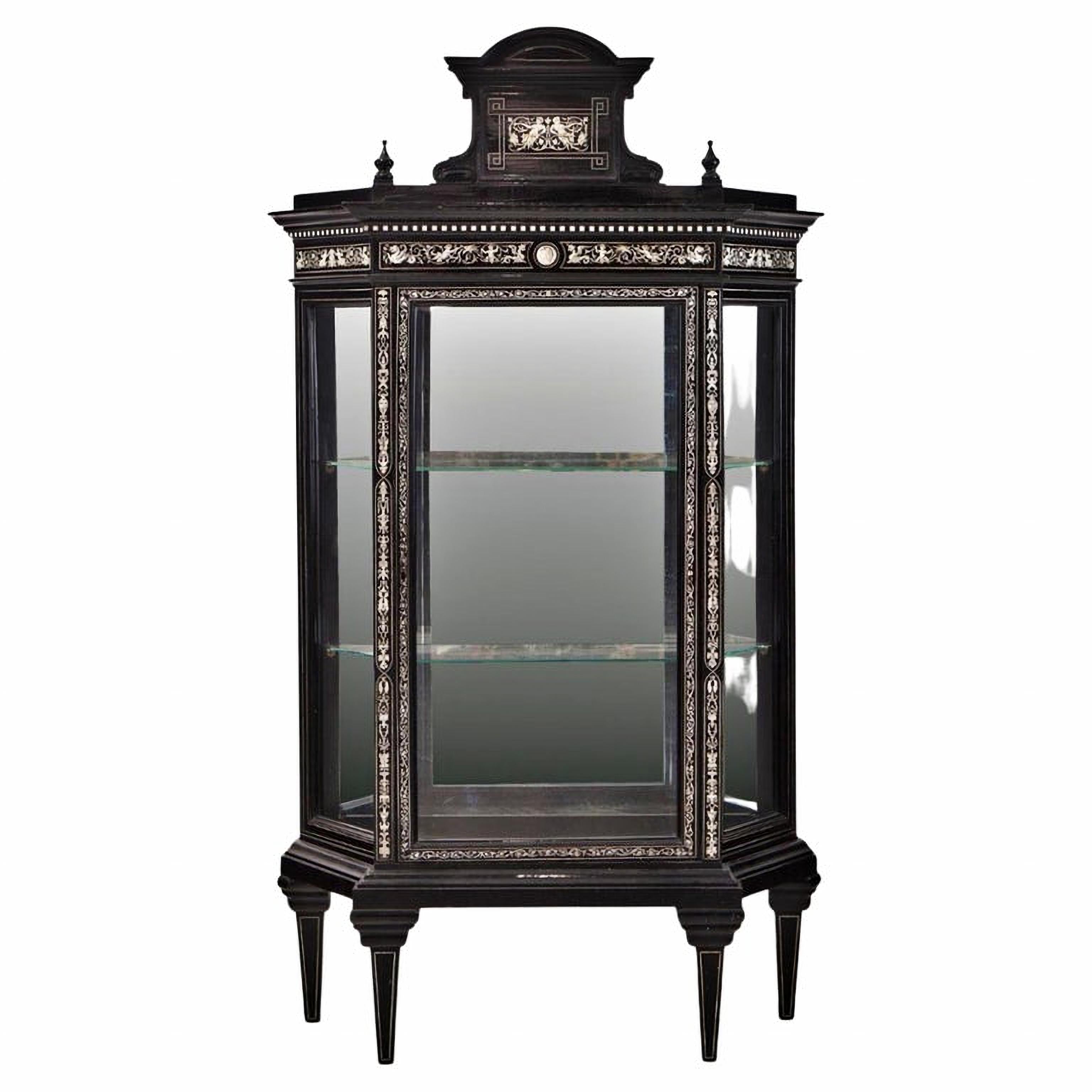 Rare 19th Century Italian Vitrine Ferdinando Pogliani Style 4