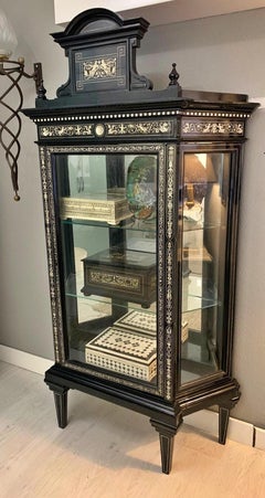Rare 19th Century Italian Vitrine Ferdinando Pogliani Style