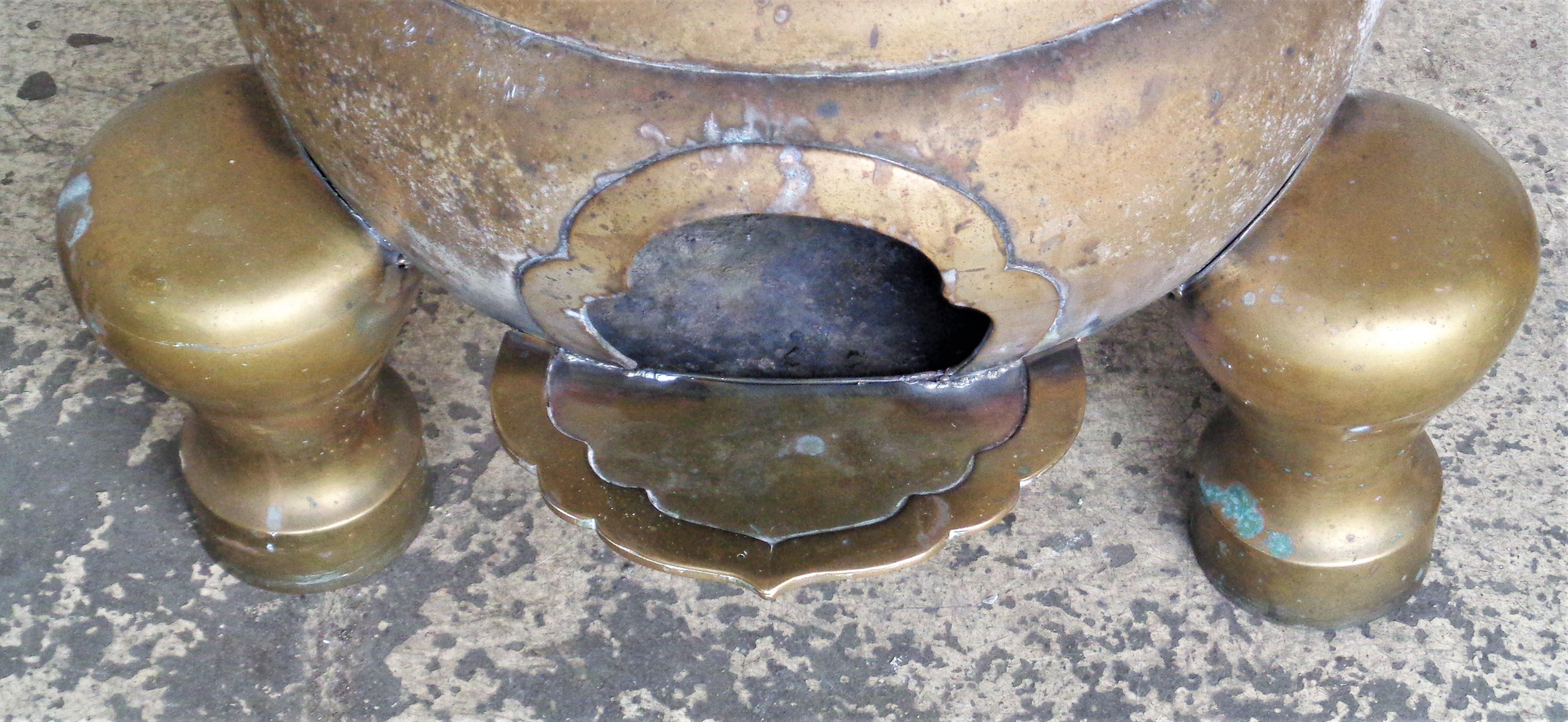 Hand-Crafted Rare Antique Japanese Bronze Kiln Furnace For Sale