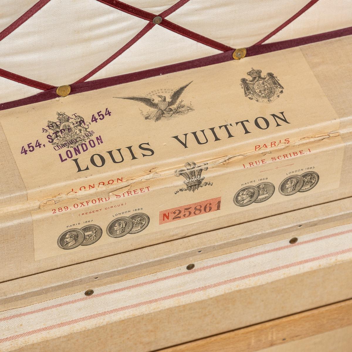 Seltene Louis Vuitton-Hemdtruhe aus dem 19. Jahrhundert in Damier-Leinwand, Frankreich um 1895 5