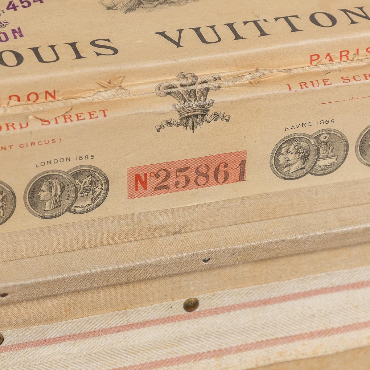 Rare malle à chemise Louis Vuitton du 19ème siècle en toile de damier, France vers 1895 6