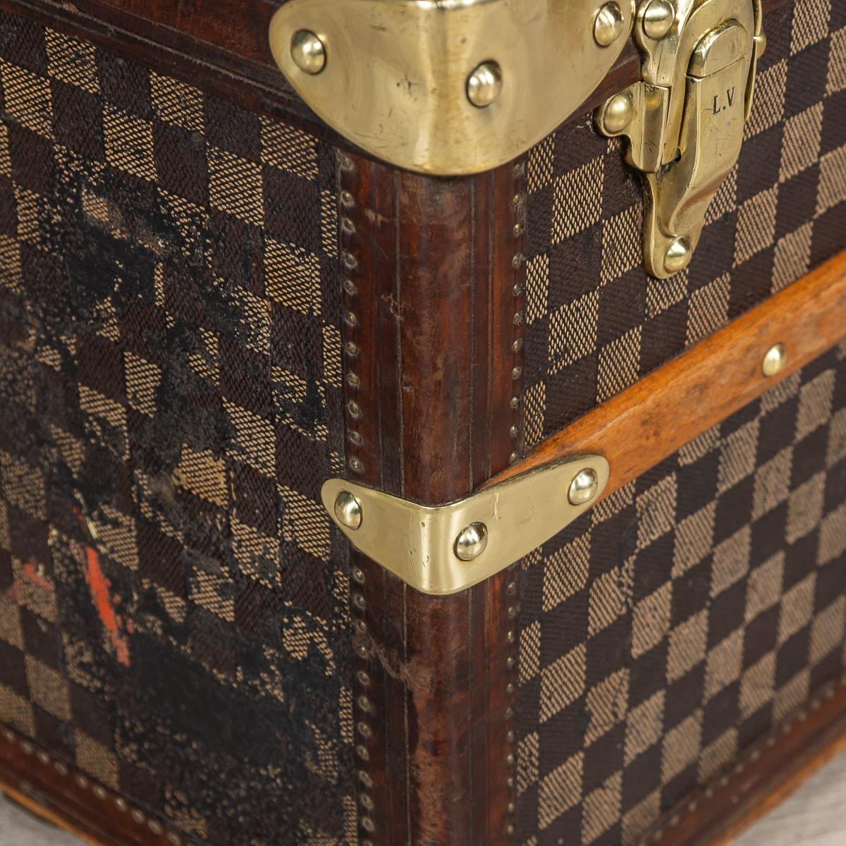 Seltene Louis Vuitton-Hemdtruhe aus dem 19. Jahrhundert in Damier-Leinwand, Frankreich um 1895 13