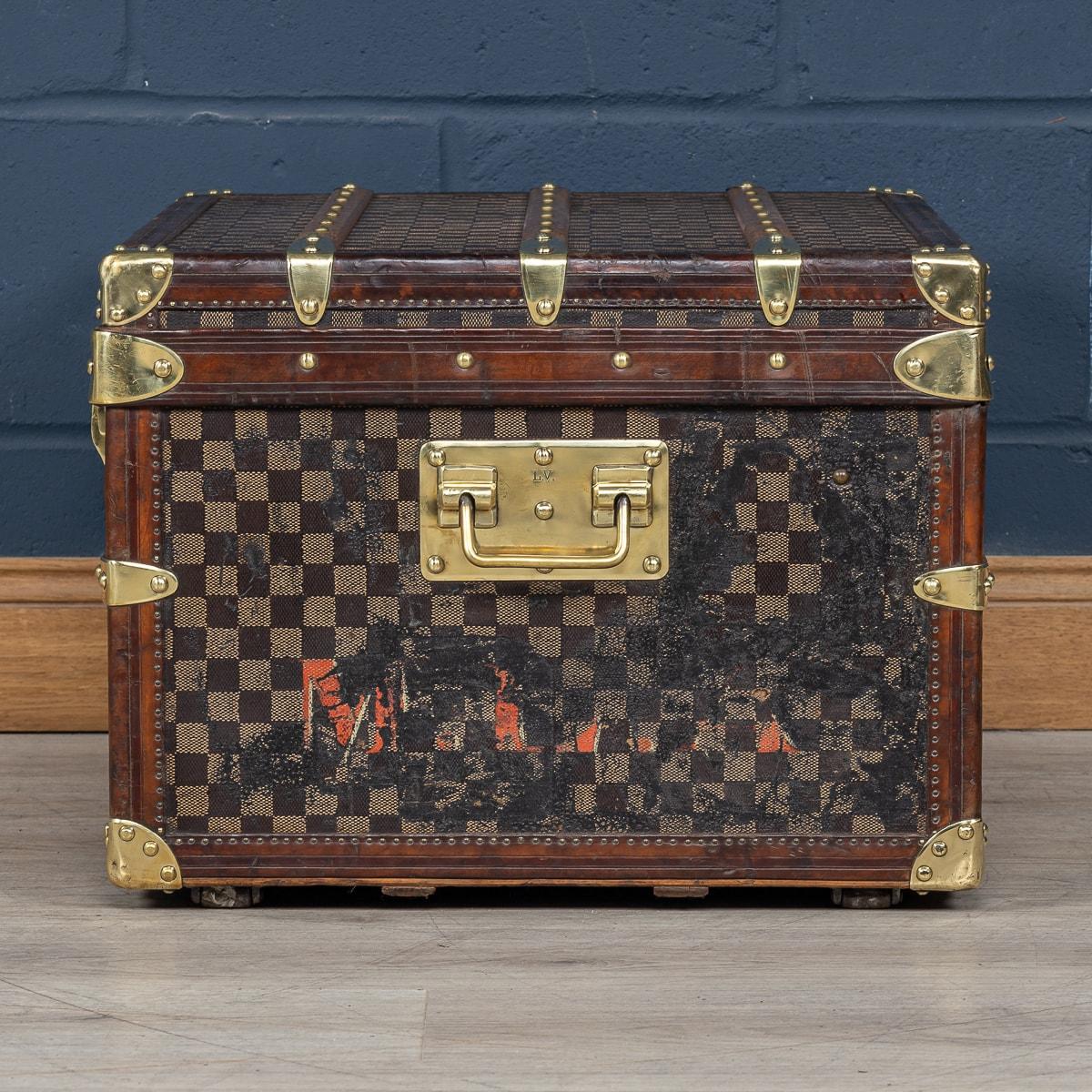Other Rare 19th Century Louis Vuitton Shirt Trunk In Damier Canvas, France c.1895