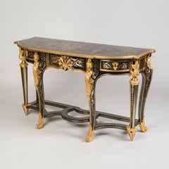 Rare 19th Century Louis XIV Style 'Boulle' Marquetry Console Table