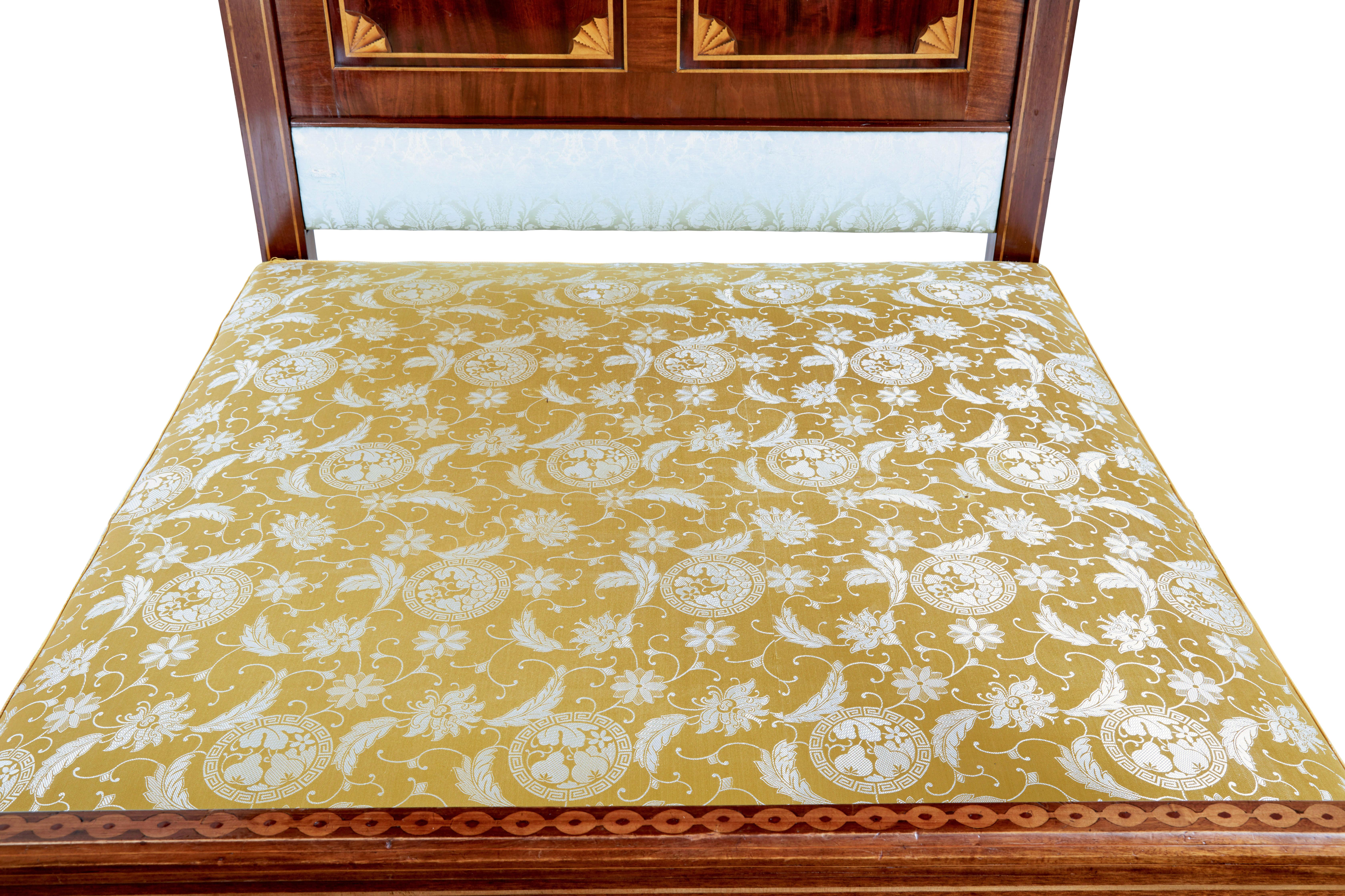 Rare 19th century mahogany and porcelain 4 poster bed For Sale 5