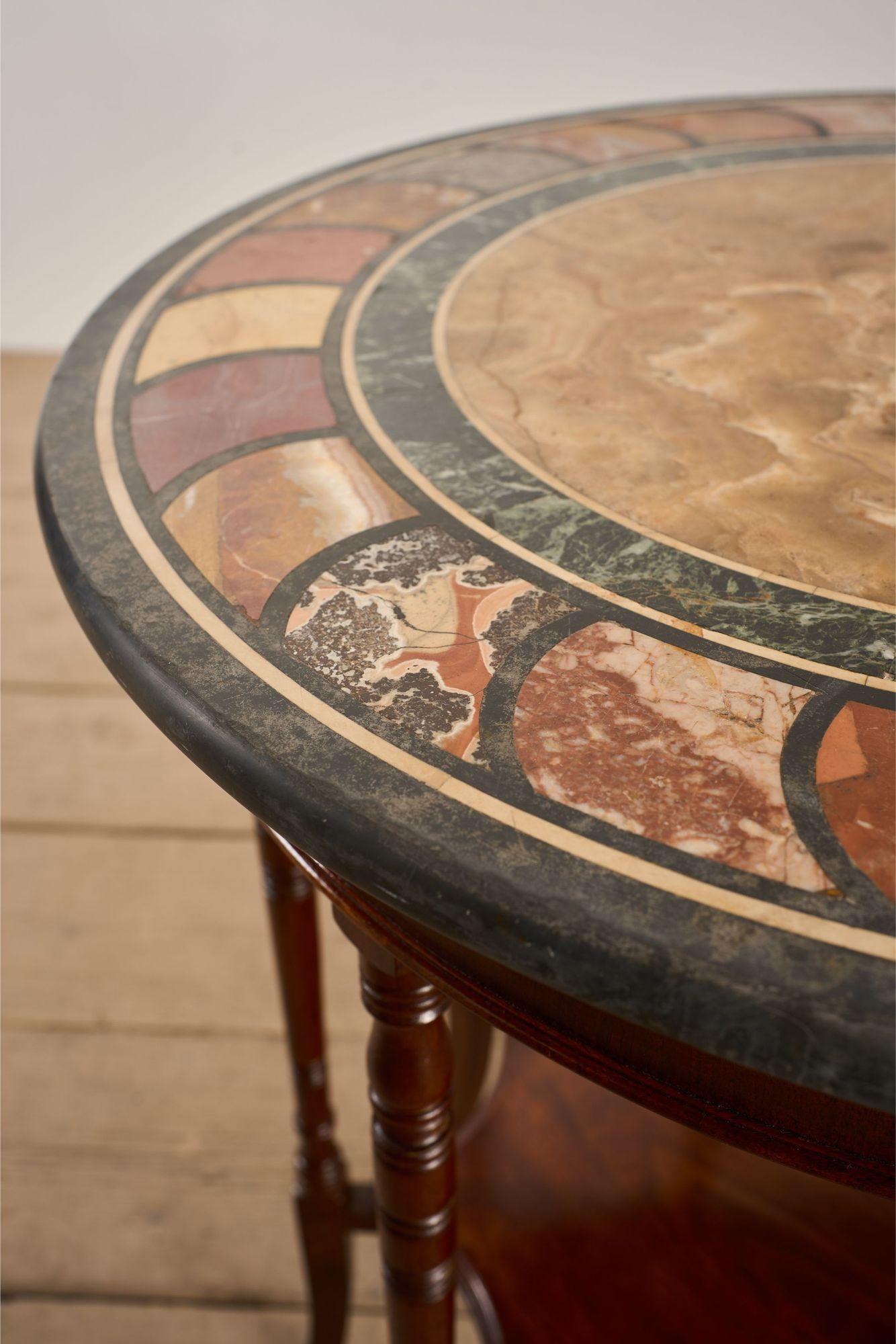 Rare 19th century Mahogany and Specimen marble side table For Sale 6