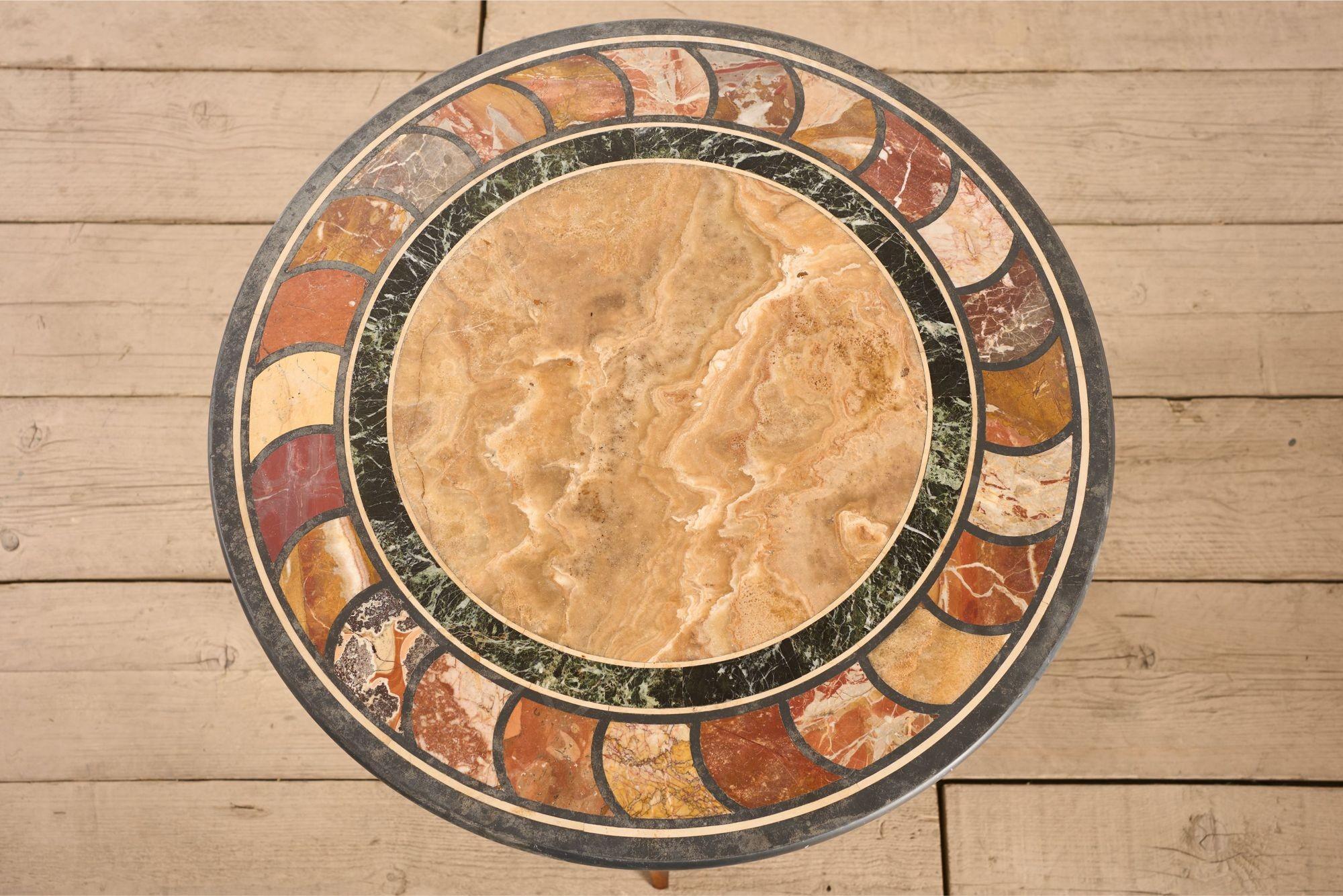 Rare 19th century Mahogany and Specimen marble side table For Sale 7