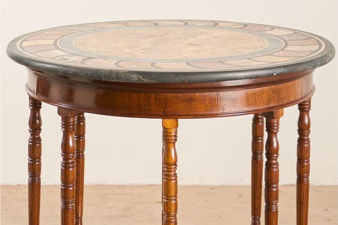 Rare 19th century Mahogany and Specimen marble side table In Excellent Condition For Sale In Malton, GB