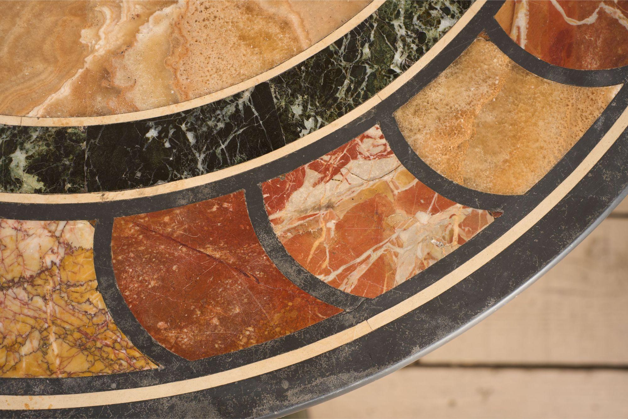 Rare 19th century Mahogany and Specimen marble side table For Sale 2