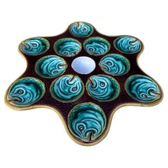 Rare 19th Century Majolica Oyster Fish Heads Plate Wedgwood