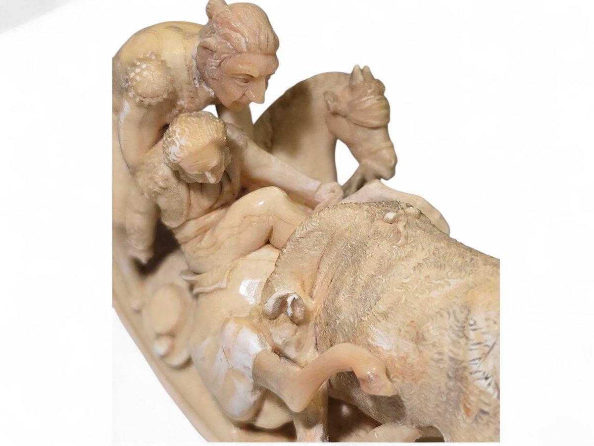 Rara pipa di Meerschaum del XIX secolo - Scena della corrida in vendita 1
