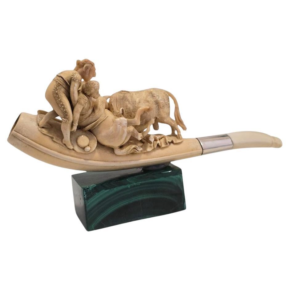 Rara pipa di Meerschaum del XIX secolo - Scena della corrida in vendita