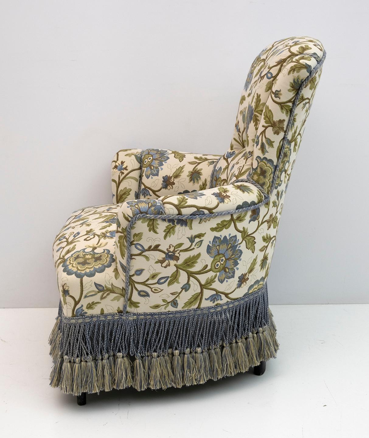 Rare canapé et deux fauteuils en brocart Napoléon III du 19ème siècle en vente 13