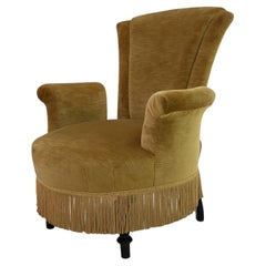 Rare 19th Century Napoleon III Velvet Armchair