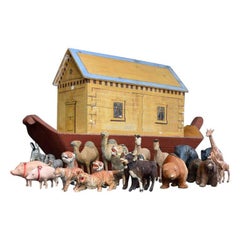 Antique Rare 19th century oversized Erzgebirge Noah’s Ark