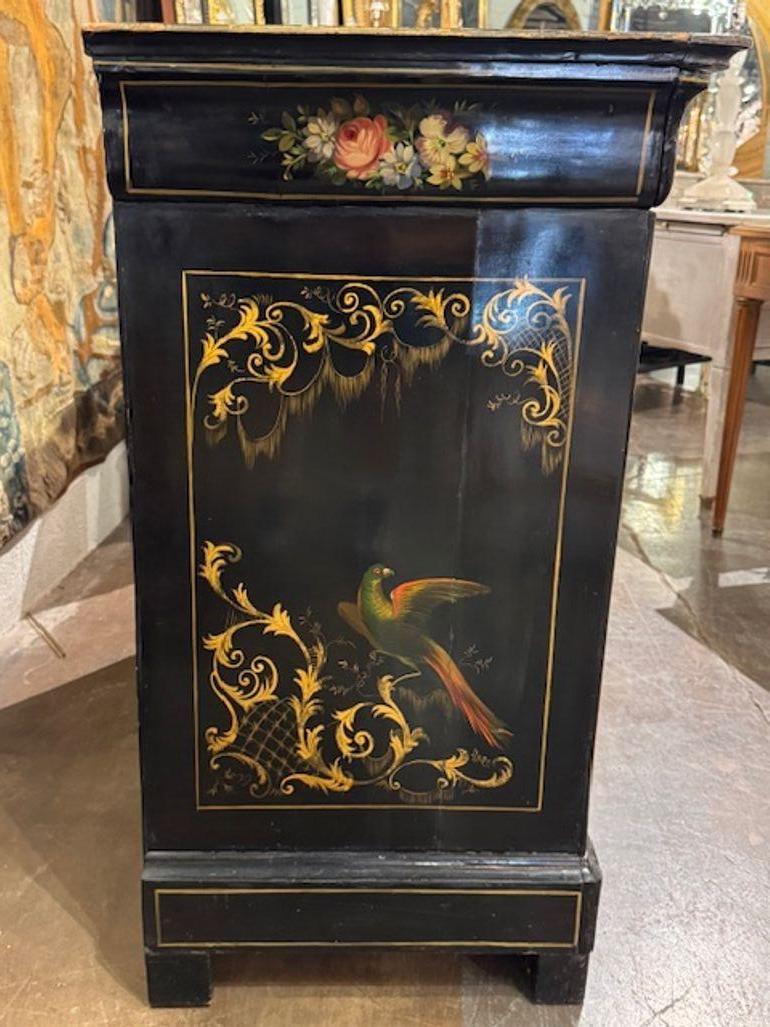 Rara Cómoda Louis Philippe Pintada del Siglo XIX Madera en venta