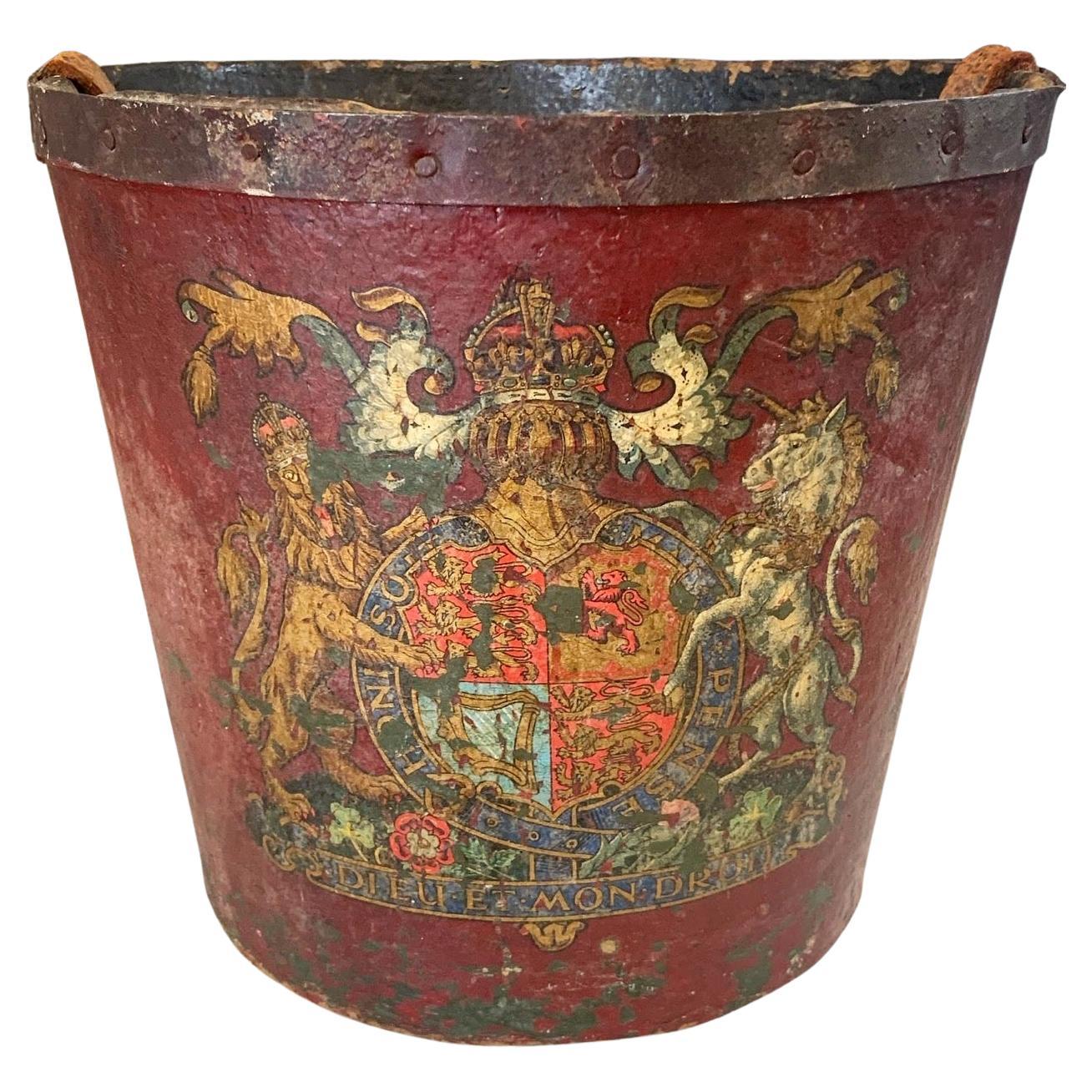 Rare 19th Century Papier Mache Fire Bucket