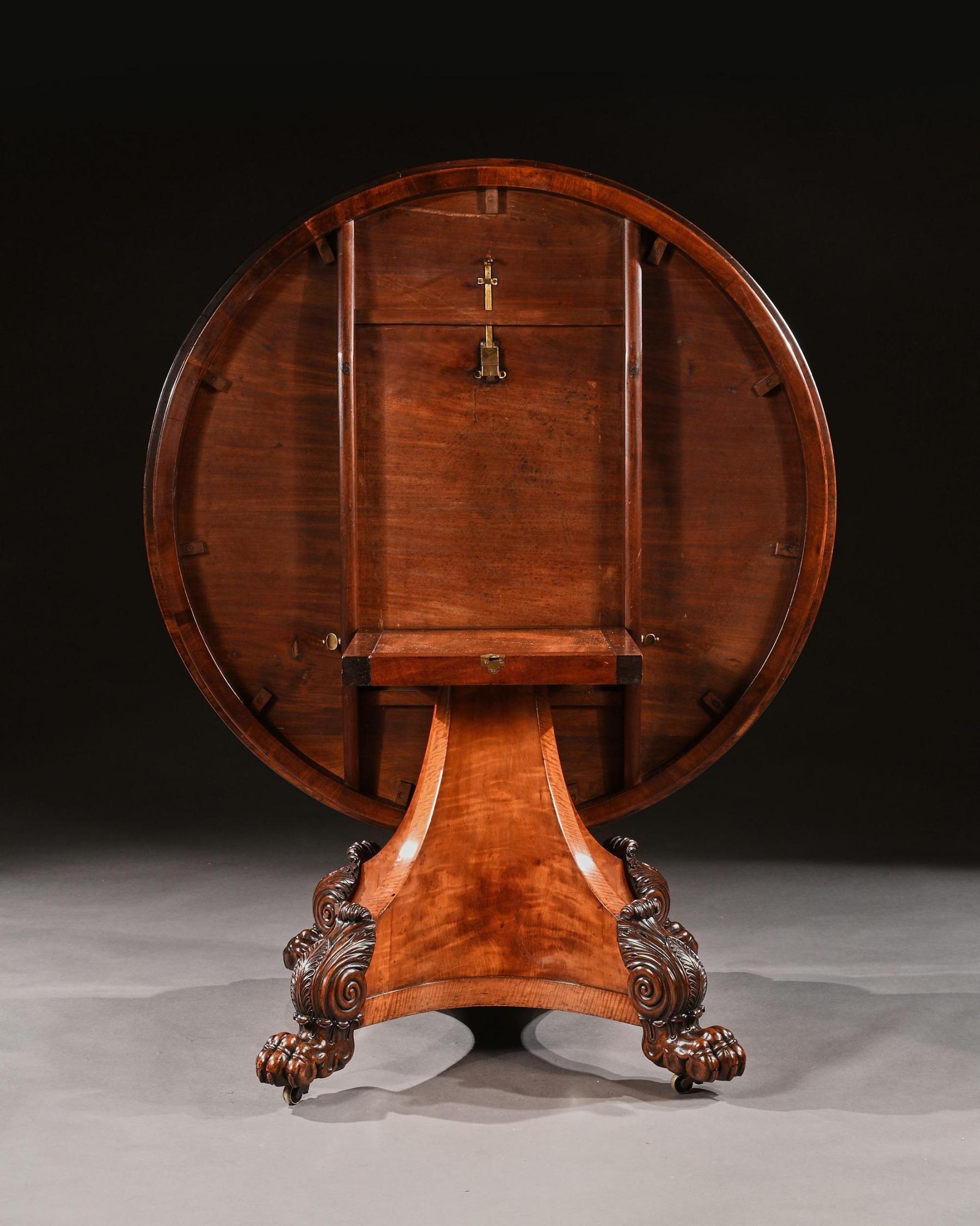 Seltener Peters of Genoa-Mitteltisch aus Seidenholz und Palisanderholz aus dem 19. Jahrhundert im Angebot 3