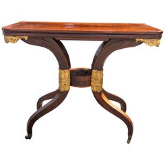 Rare 19th Century Regency Rosewood & Parcel Gilt Card Table Possibly G. Bullock