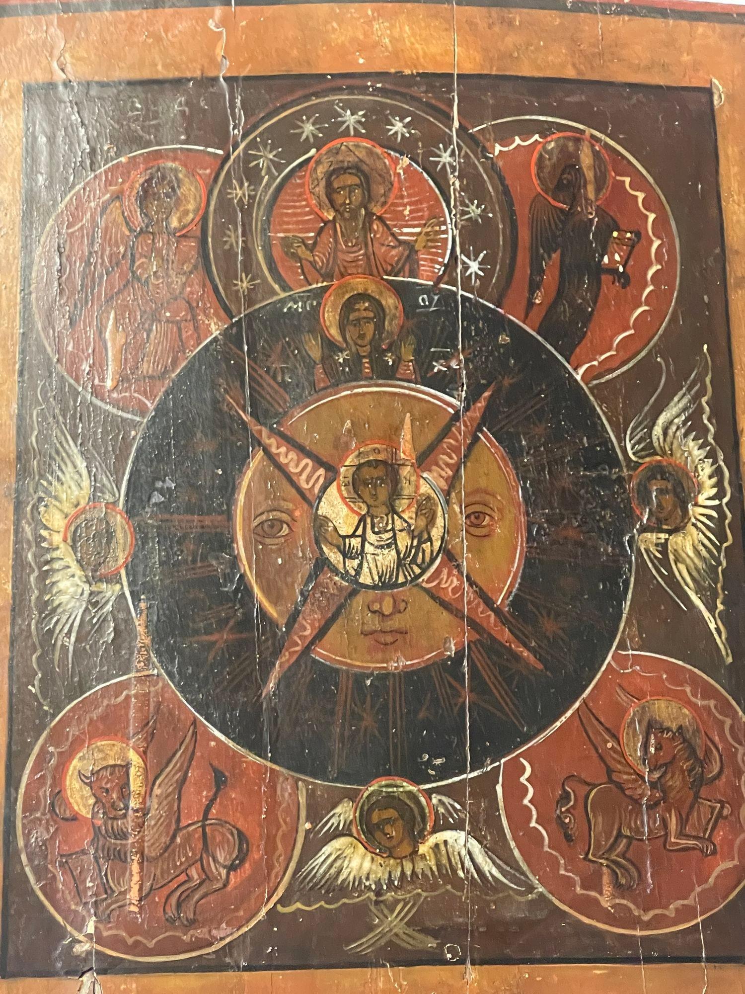 Sorprendente icono ruso del siglo XIX que representa el místico 