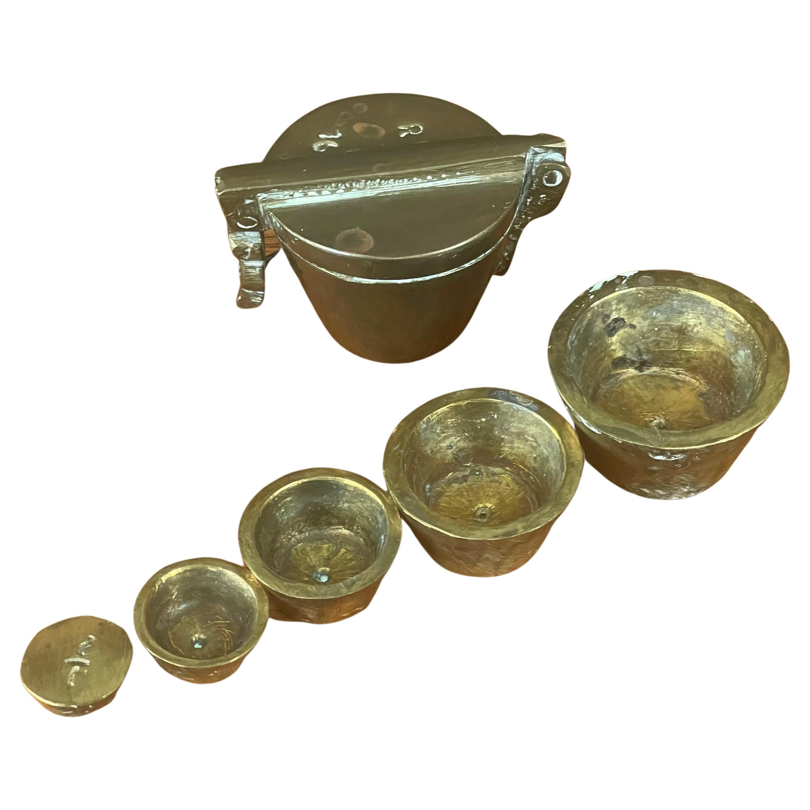 antique brass weights