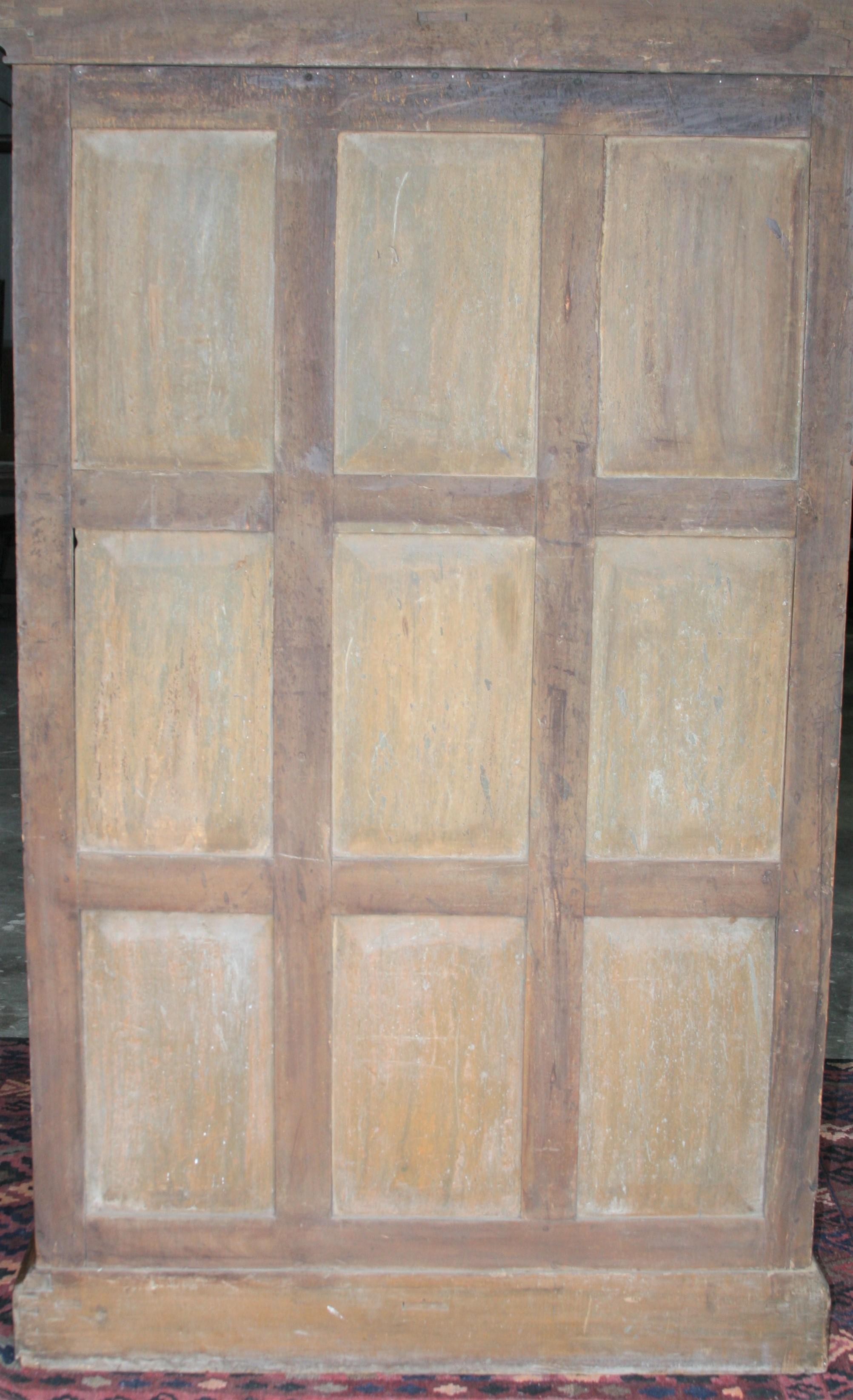 Rare 19th Century Solid Camphor Wood Cabinet from Lazarus of Calcutta For Sale 9