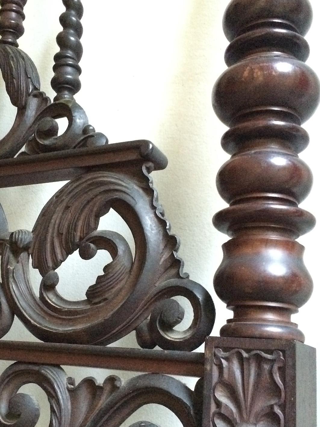 Rare 19th Century Spanish Colonial Bishop's Bed For Sale 4