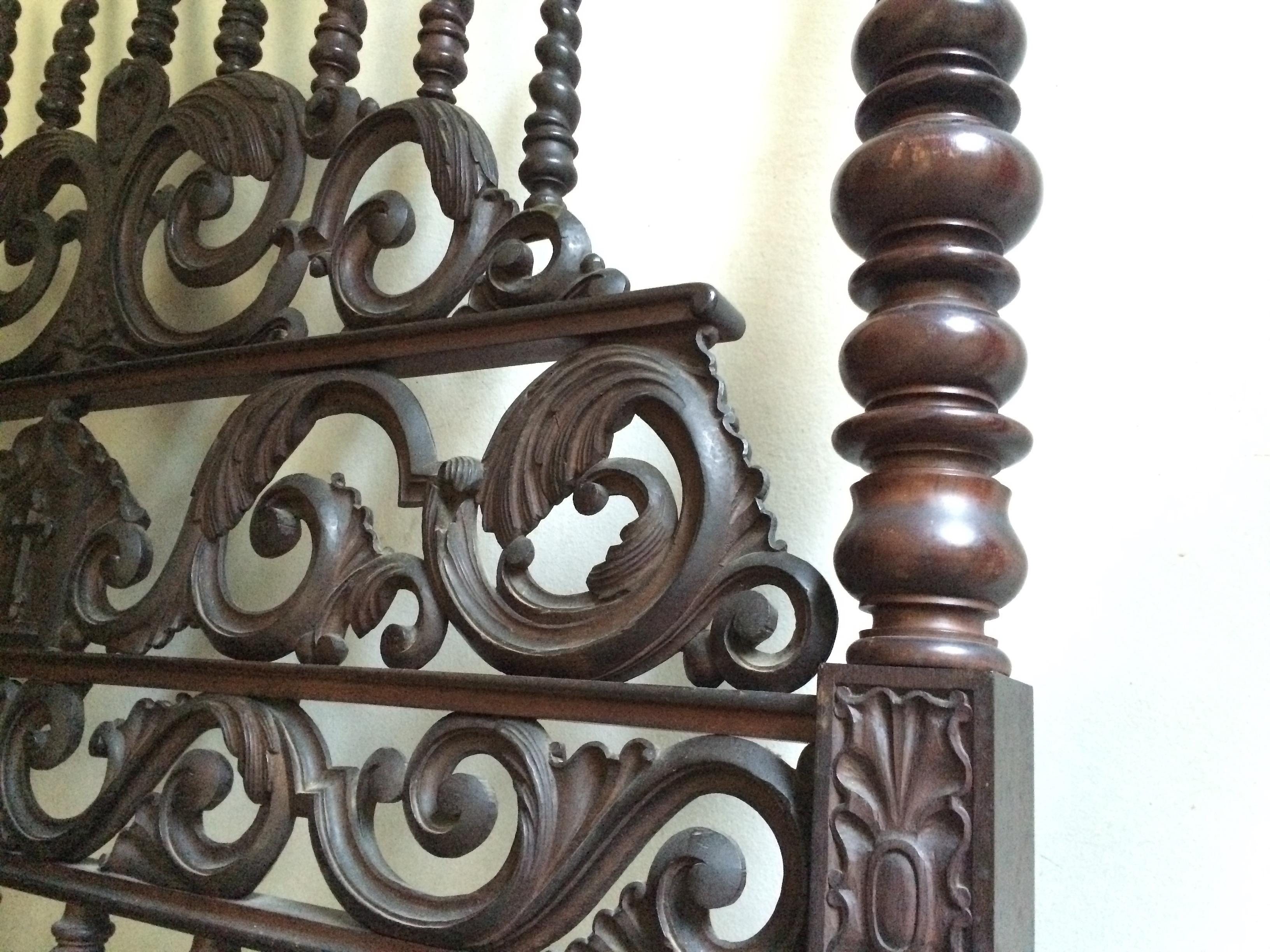 Wood Rare 19th Century Spanish Colonial Bishop's Bed For Sale
