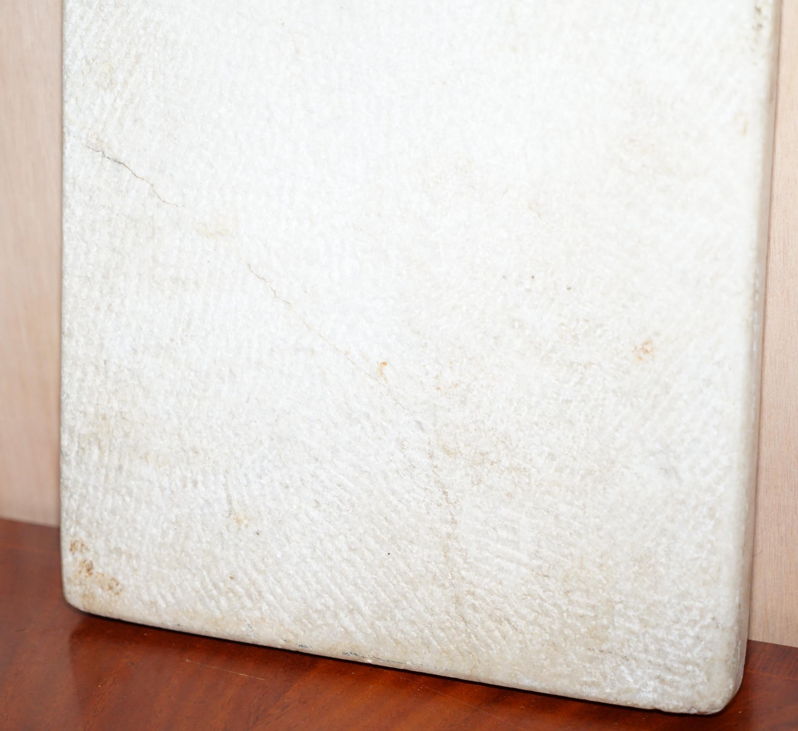 Hand-Crafted Rare 19th Century Spanish Solid Marble Wash Board for Washing Clothes Old Way For Sale