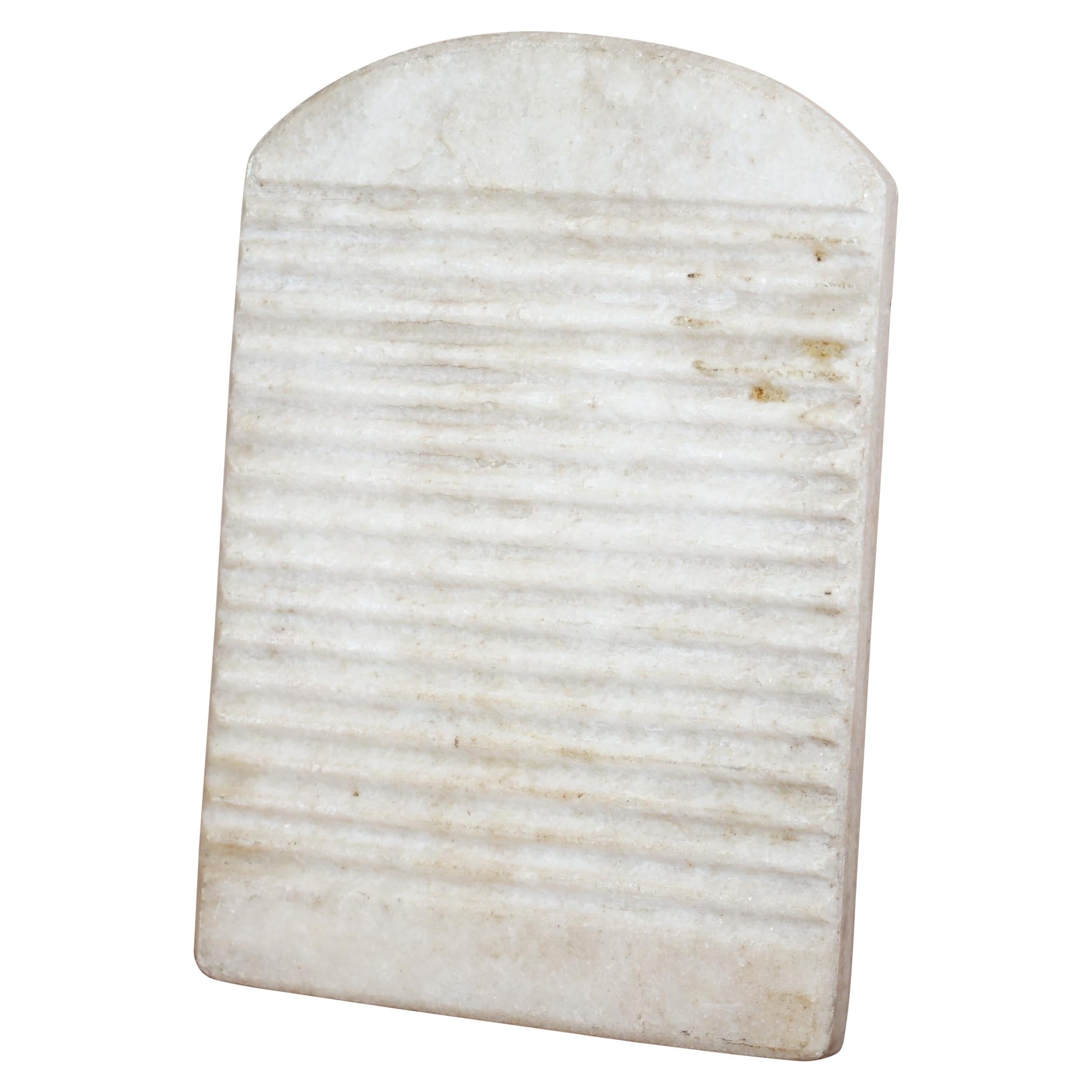 Rare 19th Century Spanish Solid Marble Wash Board for Washing Clothes Old Way