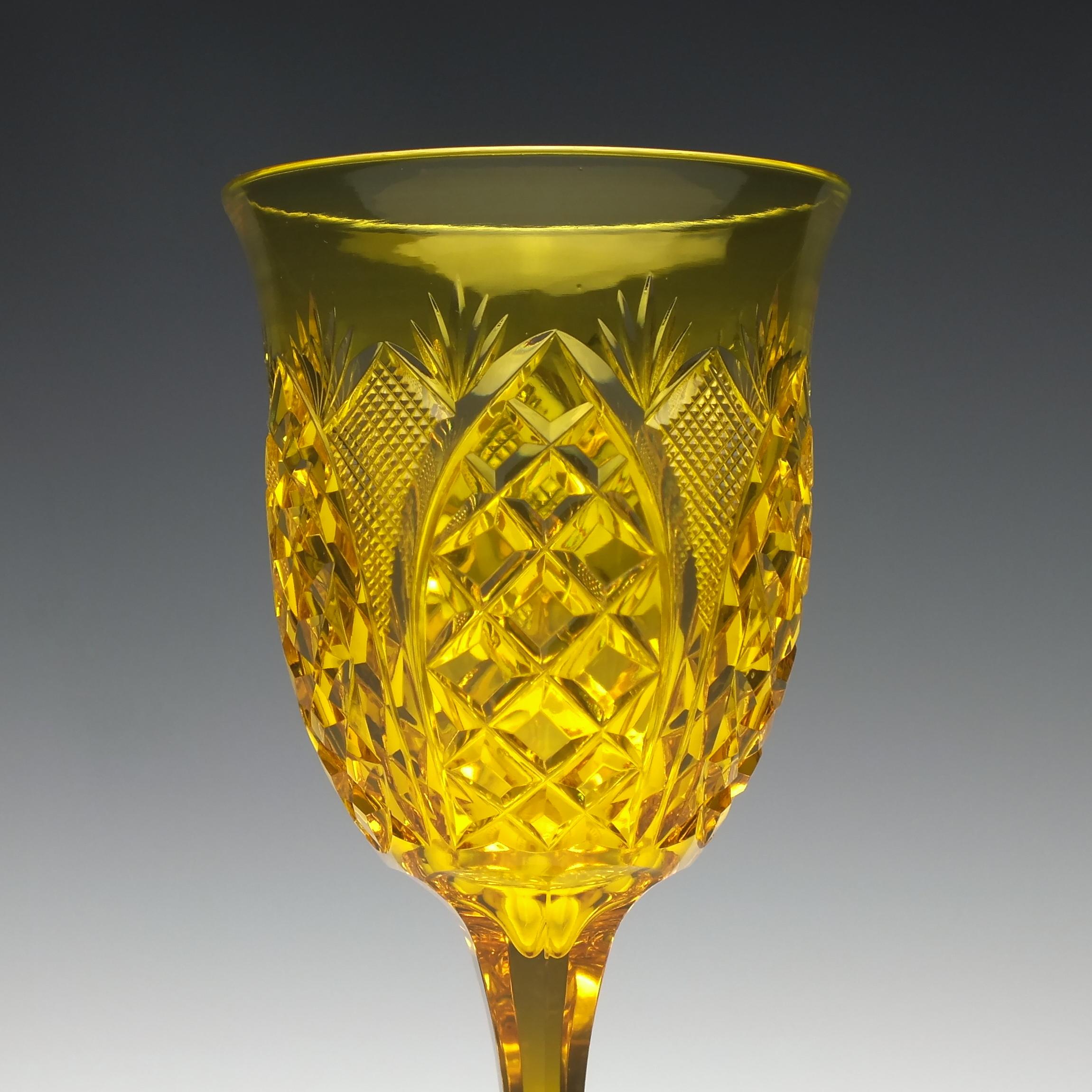 uranium glass goblet