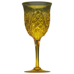 Antique Rare 19th Century Stevens & Williams Uranium Yellow Glass Goblet, circa 1890