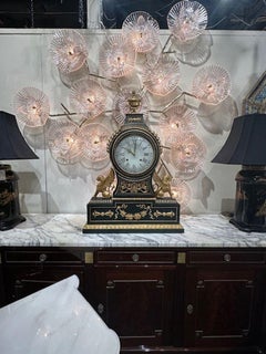 Rare 19th Century Swedish Large-Scale Parcel Gilt Mantel Clock