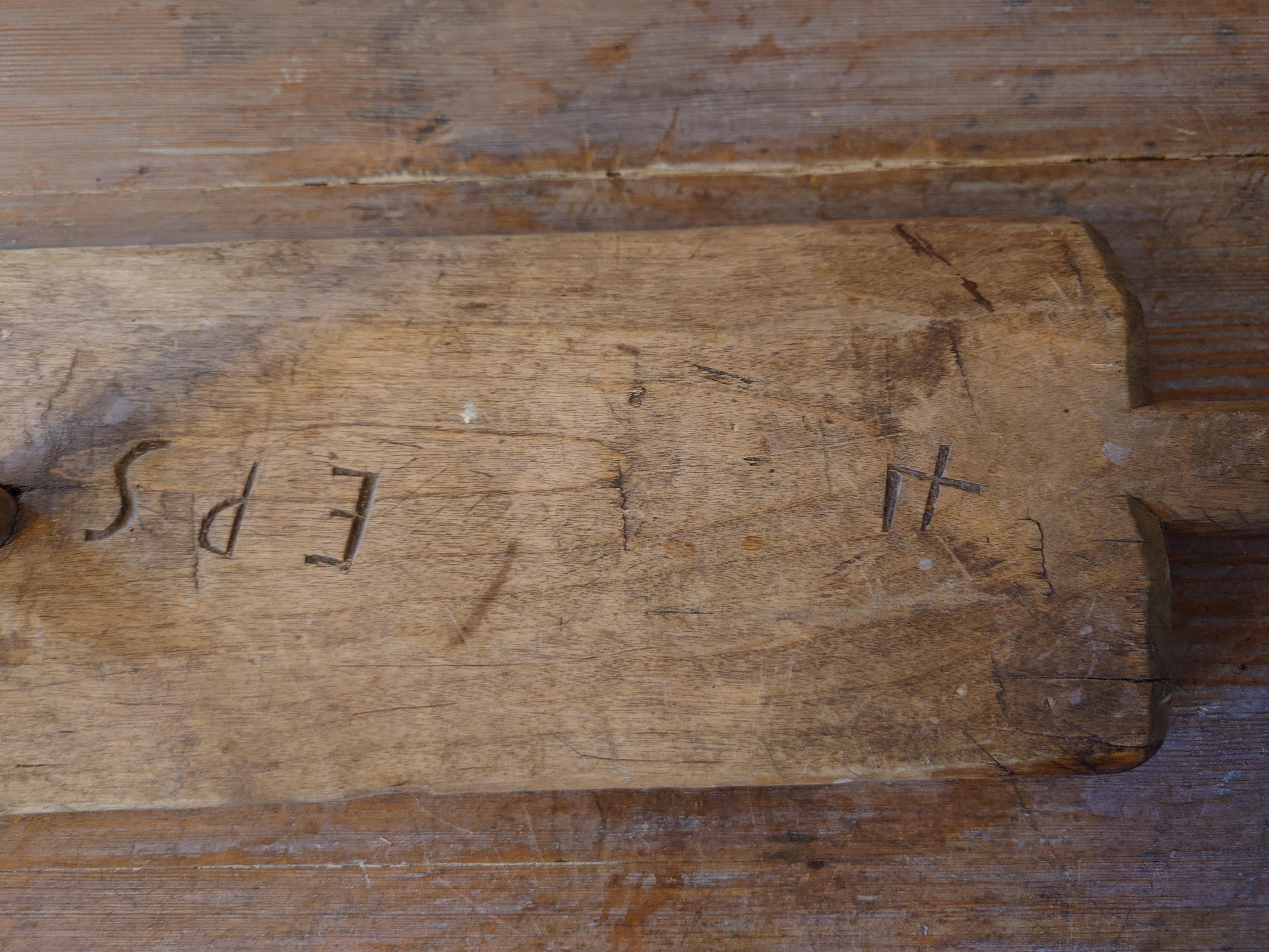 Rare 19th Century Swedish Solid wooden Wash Board for Washing Clothes Old For Sale 2