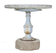 Rare 19th Century Swedish Stone and Iron Garden Table