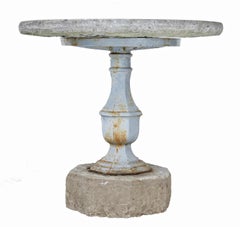 Rare 19th century Swedish stone and iron garden table